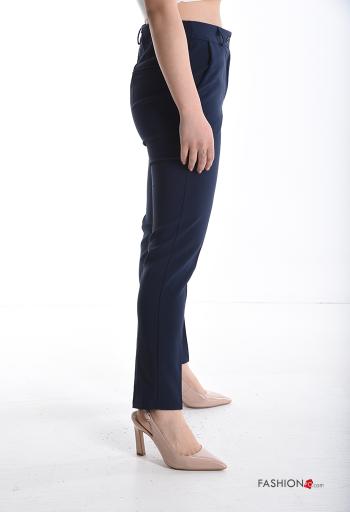 Pantalone skinny con tasche con bottoni con zip - ph 3