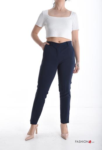 Pantalone skinny con tasche con bottoni con zip - ph 5