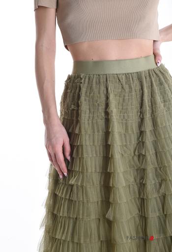 Jupe tulle avec doublure à volants avec élastique - ph 4