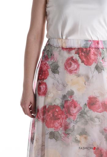Falda gasa Estampado Floral con forro con elástico - ph 4
