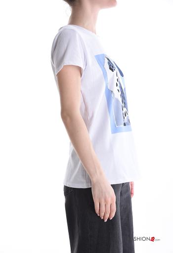 T-shirt in Cotone maniche corte girocollo Fantasia stampata - ph 3