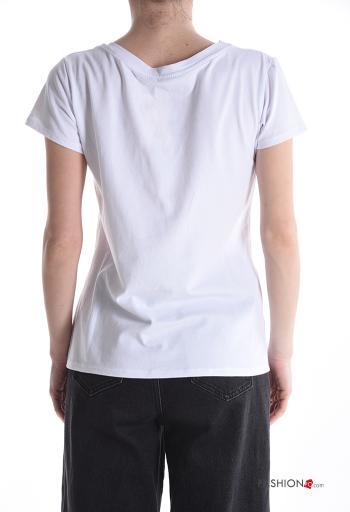 T-shirt in Cotone maniche corte girocollo Fantasia stampata - ph 2