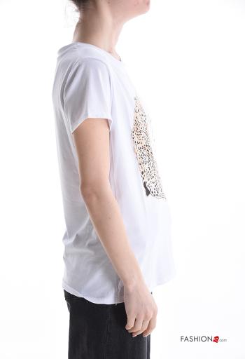 T-shirt in Cotone maniche corte girocollo Fantasia stampata - ph 3