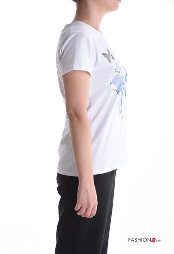 T-shirt in Cotone maniche corte girocollo Fantasia stampata - ph 3