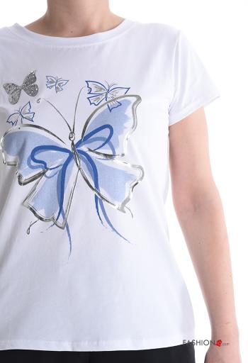 T-shirt in Cotone maniche corte girocollo Fantasia stampata - ph 4