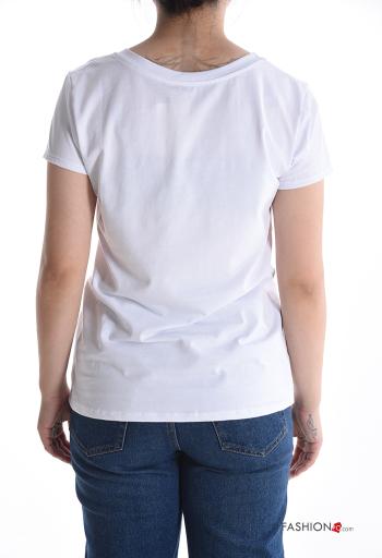 T-shirt in Cotone maniche corte girocollo Fantasia stampata - ph 2
