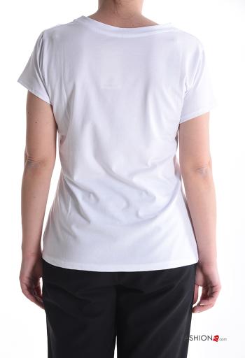 T-shirt in Cotone maniche corte girocollo Fantasia stampata - ph 2