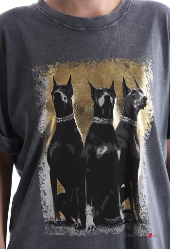 T-shirt in Cotone maniche corte girocollo Fantasia stampata - ph 4