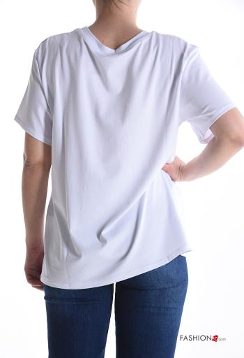 T-shirt in Cotone maniche corte girocollo Fantasia stampata - ph 2