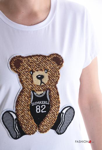 T-shirt em Algodão manga curta gola redonda Padrão animais - ph 4