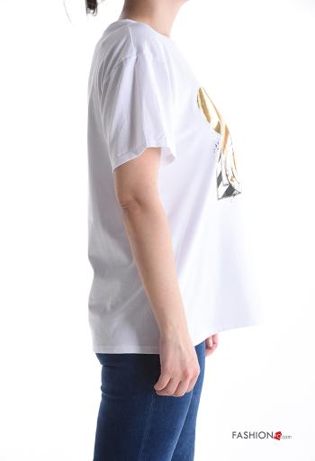 T-shirt in Cotone maniche corte girocollo Fantasia stampata - ph 3