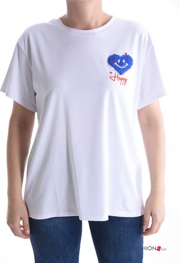 Graphic Print short sleeve crew neck Cotton T-shirt