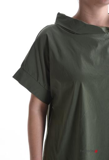 Blouse asymétrique à collet manches courtes - ph 4