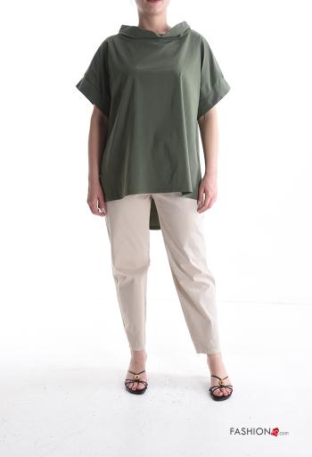 Blouse asymétrique à collet manches courtes - ph 5