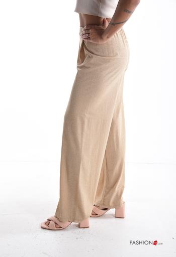 Pantalon lurex taille haute avec élastique - ph 3