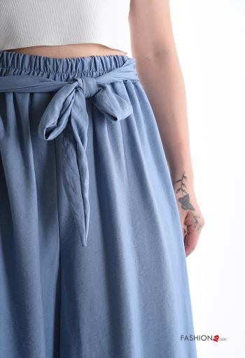 wide leg Hose mit Schleife mit gummizug mit stoffgürtel - ph 4