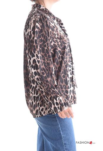 Blusa manga larga Estampado animal con lazo - ph 3