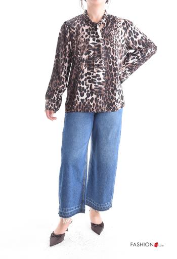 Blusa manga larga Estampado animal con lazo - ph 5