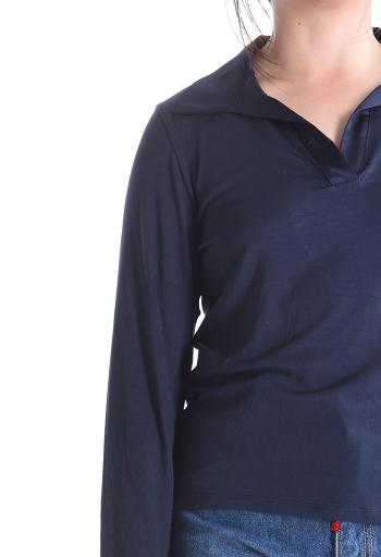 with collar Long sleeved top - ph 4