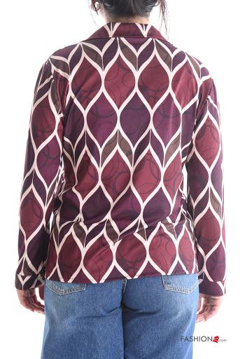 Camicia con colletto Fantasia optical con bottoni con zip - ph 2