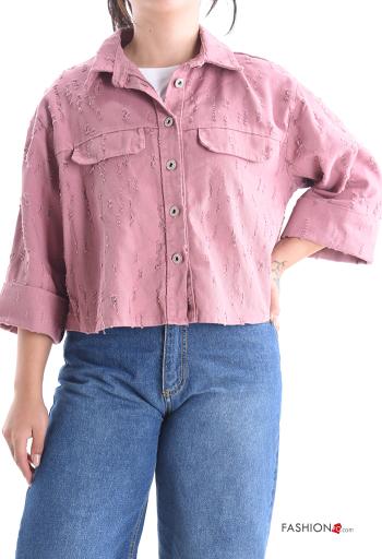 long sleeve with collar Cotton Jacket with buttons without lining - ph 1