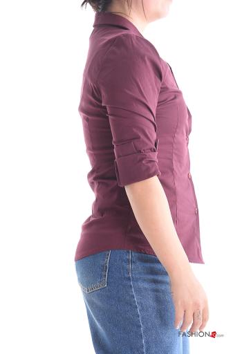 Chemise en Coton manches longues à collet à boutons - ph 3