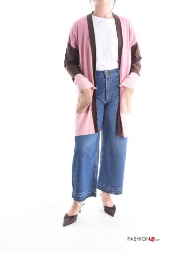 Multicoloured long sleeve Cardigan with pockets - ph 5