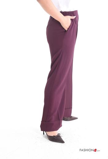 wide leg Trousers with keyring with elastic - ph 3