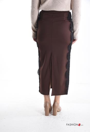 Gonna pizzo Longuette con spacco con zip con elastico - ph 2