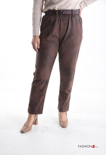 Trousers with belt with elastic with pockets - ph 1
