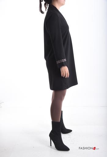 long sleeve mini lace trim Dress Rollneck - ph 3