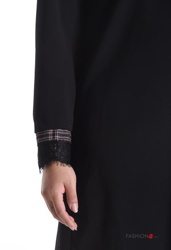 long sleeve mini lace trim Dress Rollneck - ph 4