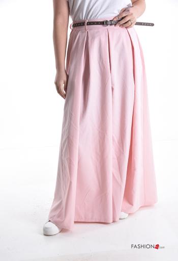 wide leg Hose mit Gürtel mit gummizug mit Taschen