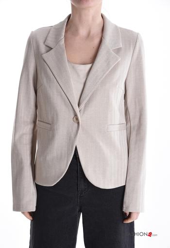 Giacca in Cotone maniche lunghe con bottoni senza fodera