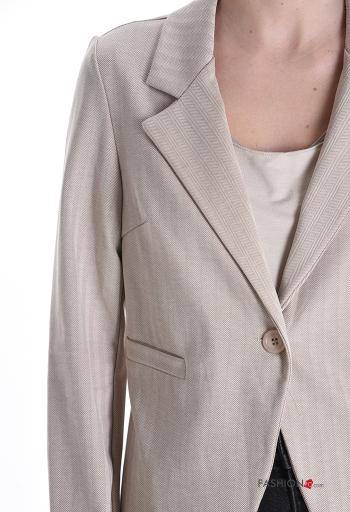 Giacca in Cotone maniche lunghe con bottoni senza fodera - ph 4