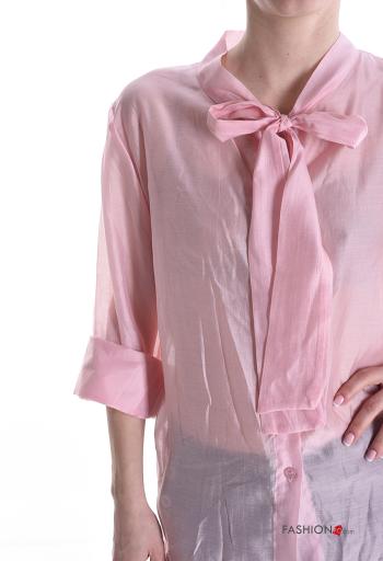 Camisa manga larga con botones con lazo - ph 4