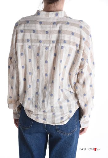 Chemise en Coton manches longues Imprimé mixte à boutons - ph 2