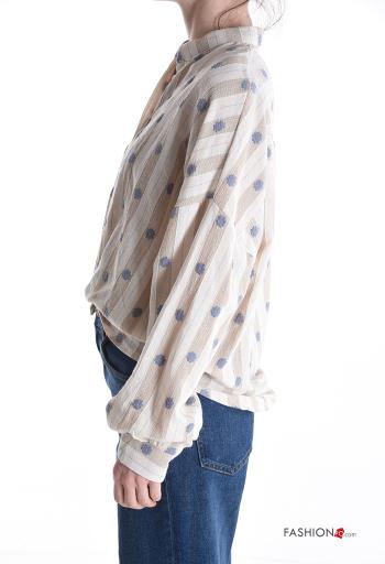 Chemise en Coton manches longues Imprimé mixte à boutons - ph 3