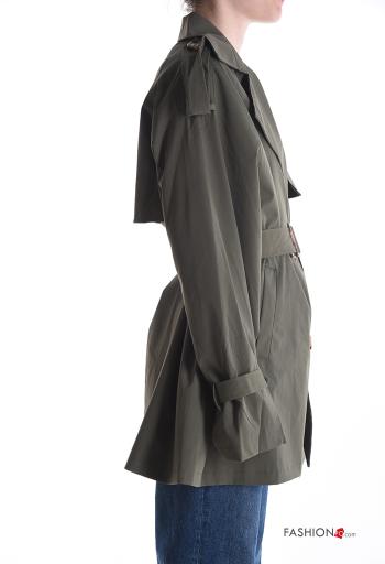Gabardina com fivela com forro com bolsos com botões com cinto - ph 3