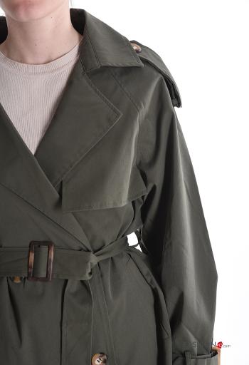 Gabardina com fivela com forro com bolsos com botões com cinto - ph 4
