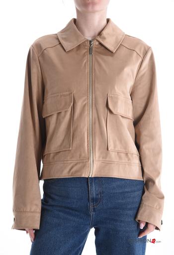 Blusão manga comprida com gola com bolsos com fecho - ph 1