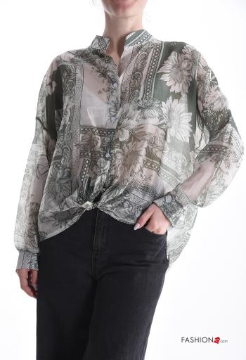 Floral long sleeve Shirt with buttons