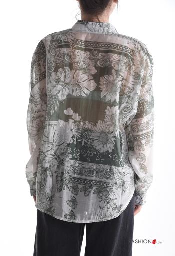 Camisa manga larga Estampado Floral con botones - ph 2