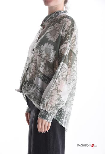 Camisa manga larga Estampado Floral con botones - ph 3