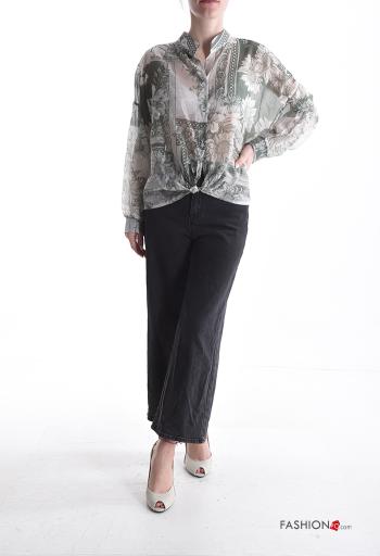 Camisa manga larga Estampado Floral con botones - ph 5