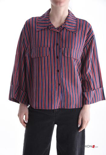 Striped long sleeve with collar Shirt with buttons - ph 1
