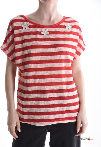 Striped short sleeve crew neck T-shirt - ph 1