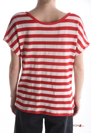 Striped short sleeve crew neck T-shirt - ph 2