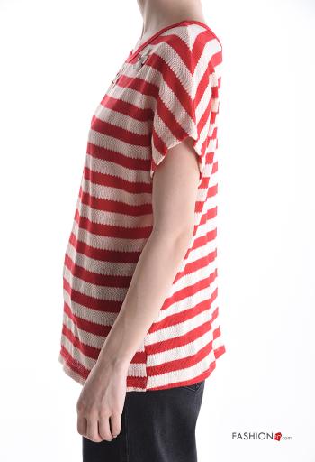 Striped short sleeve crew neck T-shirt - ph 3