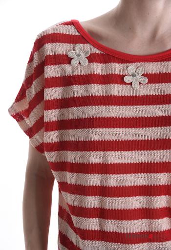 Striped short sleeve crew neck T-shirt - ph 4